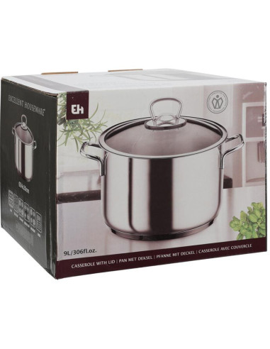 Kookpan - 24 cm - 9.0 liter - RVS - Met deksel