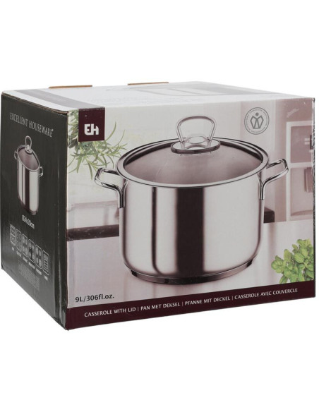 Kookpan - 24 cm - 9.0 liter - RVS - Met deksel