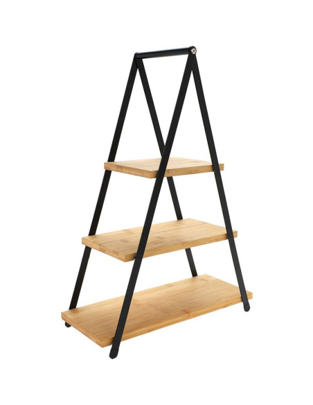 Etagere 3 lagen - bamboe - hoogte 53 cm
