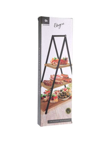 Etagere 3 lagen - bamboe - hoogte 53 cm