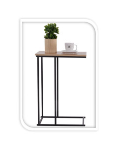 Bijzettafel - Banktafeltje - metaal en hout - 40x26xH58cm 2