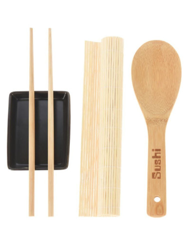 Sushi Set - Bamboe + Keramiek - voor 2 personen