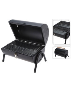Houtskoolbarbecue - Cilindervorm - Tafelmodel - Mat Zwart 2