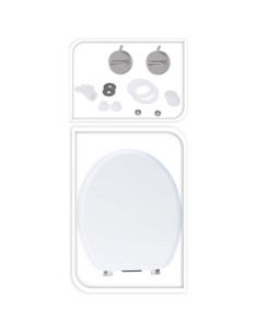 Toiletbril MDF - Hout - Wit 2