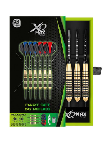 XQ Max Dartset - 6x 24 gram Steeltip - 56pcs