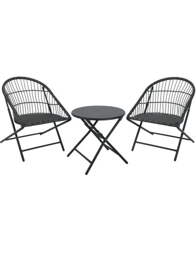 Bistroset - 3-Delig - Tuinset met Bijzettafel -...