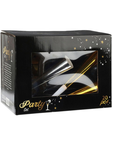 Partyset Happy New Year - 20 delig