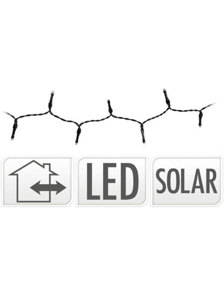 Solar Lichtsnoer - 400 LED - 24  + 4 meter - Warm wit  - met Bewaarbox