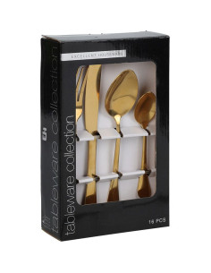 Bestekset 16 dlg - RVS - Goud 2