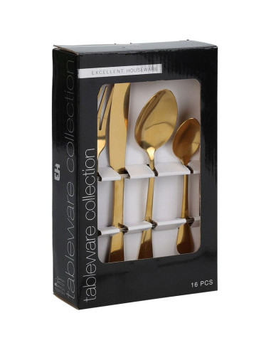 Bestekset 16 dlg - RVS - Goud