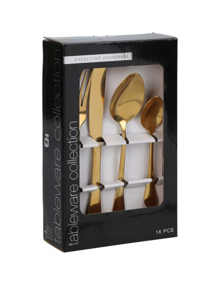 Bestekset 16 dlg - RVS - Goud