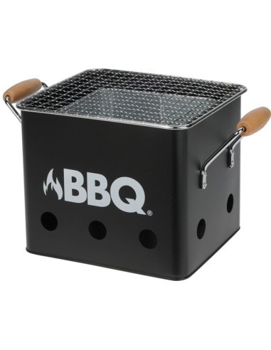 BBQ Kubus - Mini-Barbecue - mat Zwart -...
