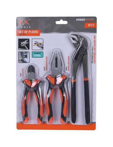 FXTools Tangenset - 3-delig - Zijsnijtang -...