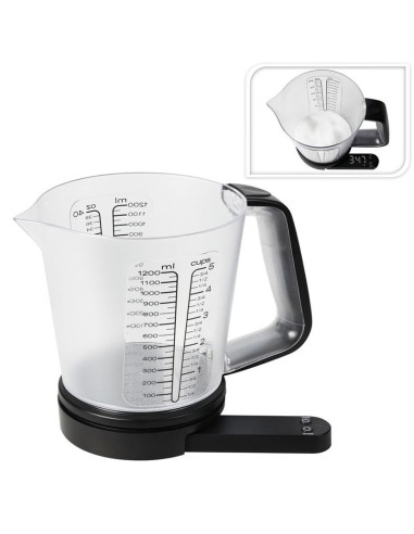 Keukenweegschaal met Maatbeker - 1200 ml - tot...