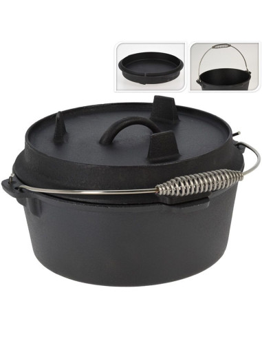 Krachtige Dutch Oven Pan - Gietijzer -...