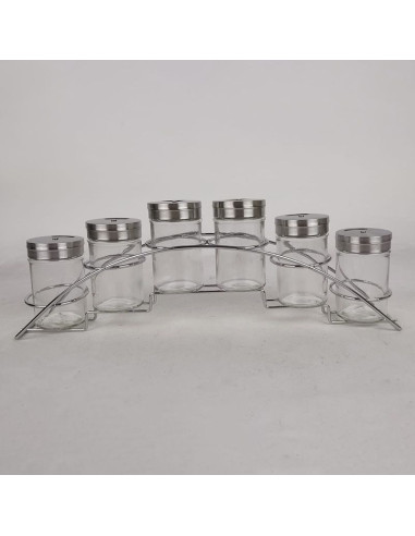 Kruidenset - 7 delig - RVS en glas