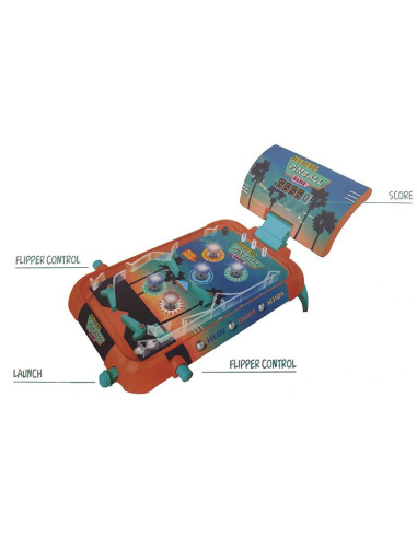 Flipperkast - Pinball Machine - 53x26 cm -...