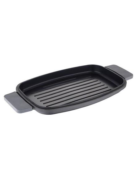 Infinity Chefs Grillplaat 42 x 22 cm -  Gegoten Aluminium  - Soft-Touch Handvaten