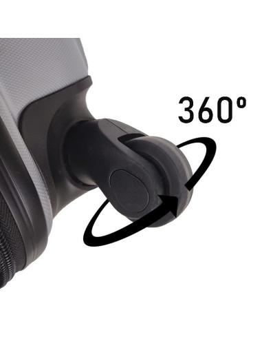 Ceruzo Handbagage Koffer - 51.5 cm - Grijs