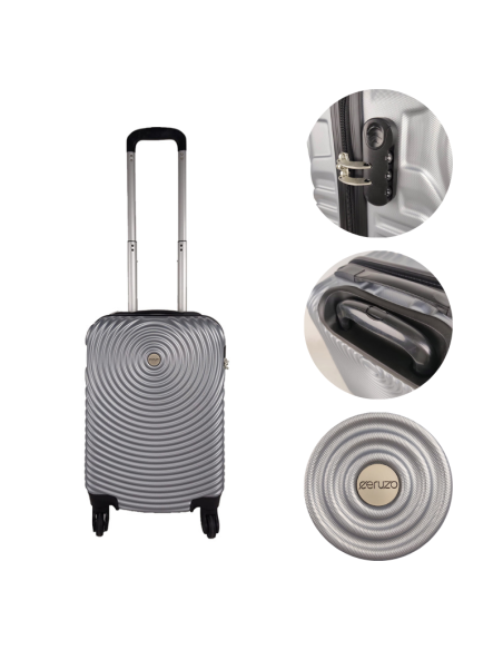 Ceruzo Handbagage Koffer - 51.5 cm - Grijs