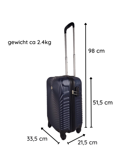 Ceruzo Handbagage Koffer - 51.5 cm - Blauw