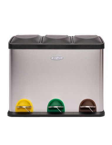 Ceruzo Prullenbak afvalscheiding met 3 vakken -...