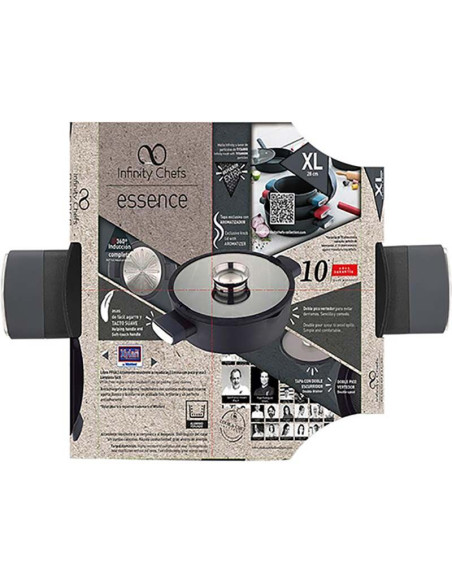 Infinty Chefs Braadpan 28cm - deksel met Aromatizer - voor inductie