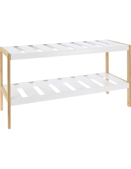 Schoenenrek van bamboe en MDF - 70 x 26 x H36 cm