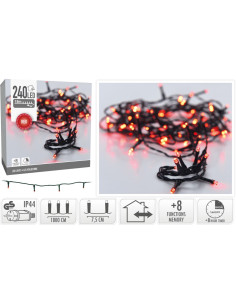 Kerstverlichting 240 led- 18m - rood - Timer -... 2