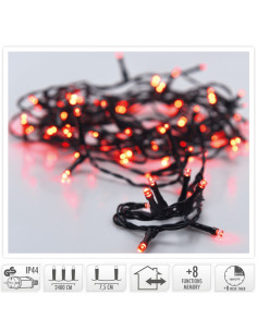 Kerstverlichting 320 led- 24m - rood - Timer -...