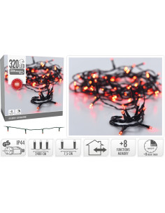 Kerstverlichting 320 led- 24m - rood - Timer -... 2