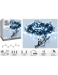 Kerstverlichting 480 led- 36m - wit - Timer -... 2