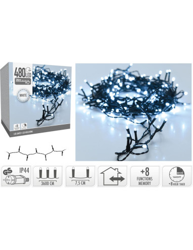 Kerstverlichting 480 led- 36m - wit - Timer -...