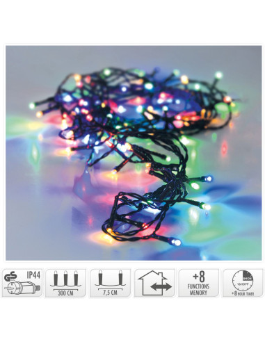 Kerstverlichting 40 led- 3m - multicolor -...