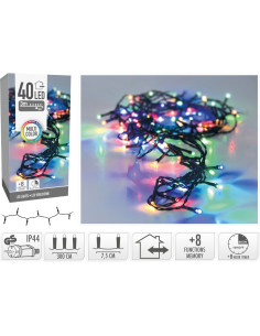 Kerstverlichting 40 led- 3m - multicolor - Timer -... 2