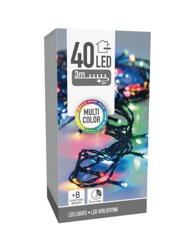 Kerstverlichting 40 led- 3m - multicolor -...