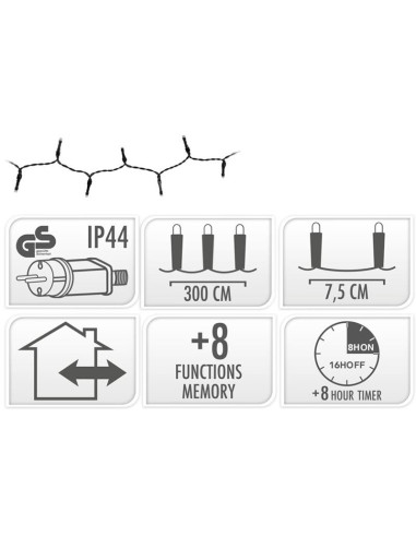 Kerstverlichting 40 led- 3m - multicolor -...