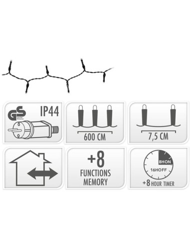 Kerstverlichting 80 led- 6m - multicolor -...