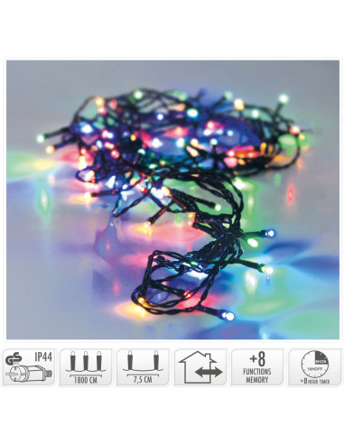 Kerstverlichting 240 led- 18m - multicolor -...