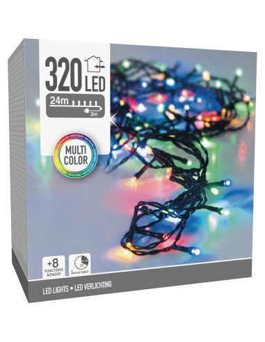 Kerstverlichting 320 led- 24m - multicolor -...