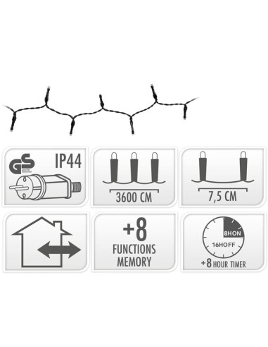 Kerstverlichting 480 led- 36m - multicolor -...