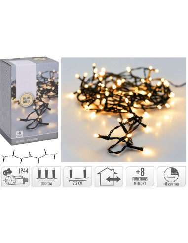 Kerstverlichting 40 led- 3m - warm wit - Timer...