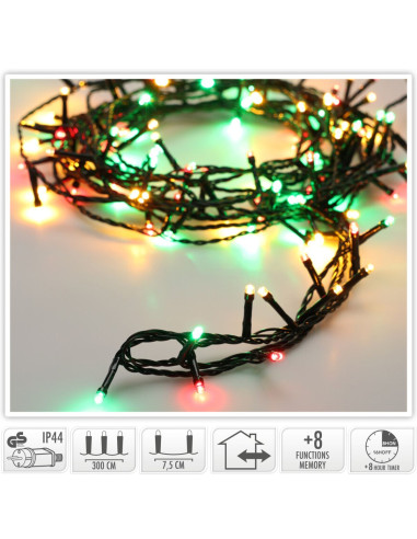 Kerstverlichting 240 led- 18m - three tone...