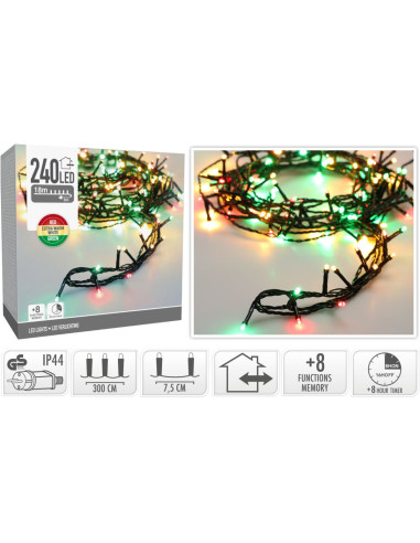 Kerstverlichting 240 led- 18m - three tone...