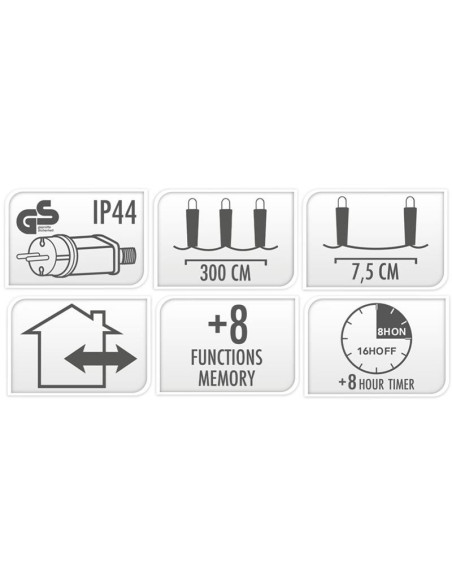 Kerstverlichting 240 led- 18m - three tone traditional - Timer - Lichtfuncties - Geheugen - Buiten