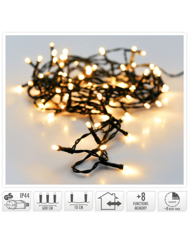 Kerstverlichting 80 led- 6m - extra warm wit -...