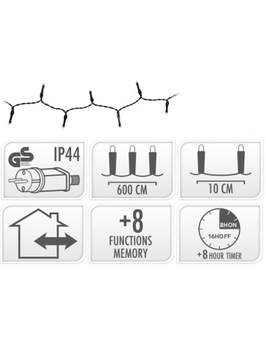 Kerstverlichting 120 led- 9m - extra warm wit -...