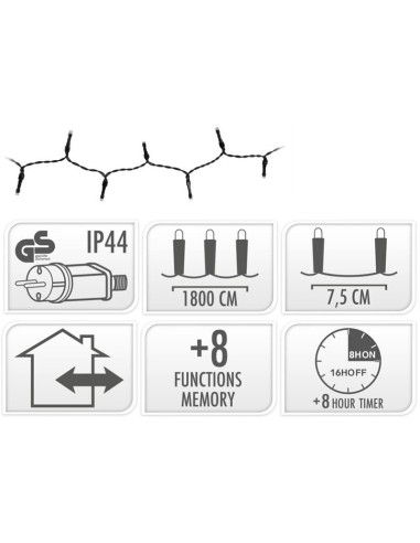Kerstverlichting 240 led- 18m - extra warm wit...