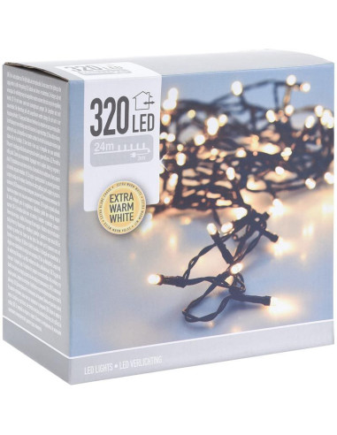 Kerstverlichting 320 led- 24m - extra warm wit...