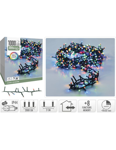 Microcluster - 1000 led - 20m - multicolor -...